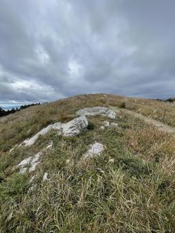ススキの高原 秋,空,ススキの写真素材