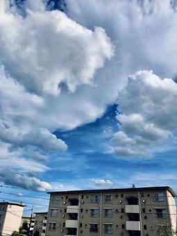Photo, apartment complex, landscape, sky, 