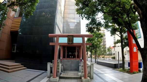 明治座の鎮守 笠間稲荷 明治座の鎮守 笠間稲荷 笠間稲荷神社,明治座,東京の写真素材