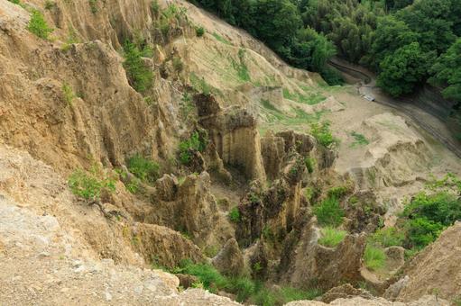 徳島県阿波市 阿波の土柱(波濤嶽) 徳島県阿波市 阿波の土柱(波濤嶽) 阿波の土柱,土柱,自然の写真素材