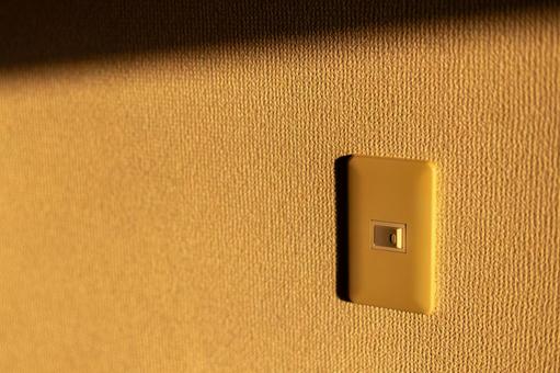 ノスタルジックな壁のスイッチ スイッチ,照明,壁の写真素材