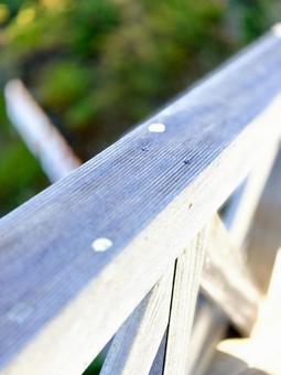 木製の手すりと柔らかな光 木製,手すり,デッキの写真素材