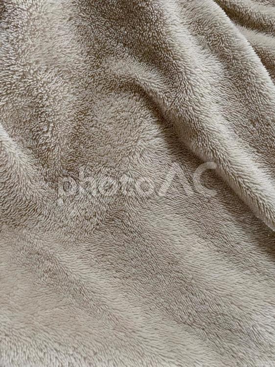 厚手生地テクスチャ素材　ボア　ブラウン 厚手,ボア,ブランケットの写真素材