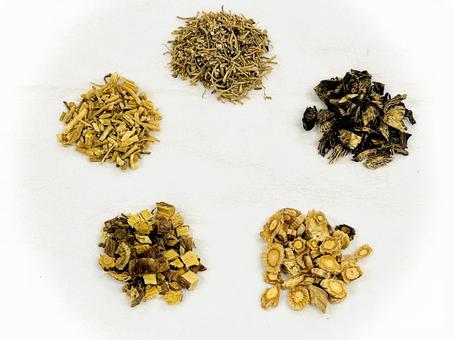 漢方薬・立効散原料 弐 立効散,リッコウサン,細辛の写真素材