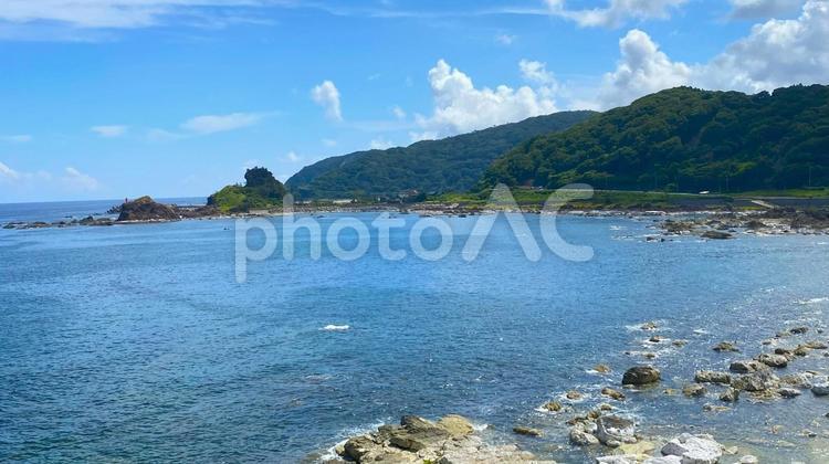 夏の奥能登　外浦の風景：6 能登,奥能登,珠洲の写真素材