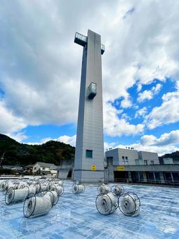 コアやまくにの展望塔とスケート場 コアやまくに,コア,やまくにの写真素材