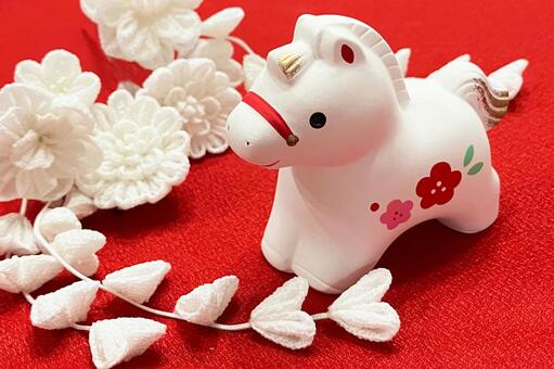 年賀状素材 午 年賀状,午,干支の写真素材