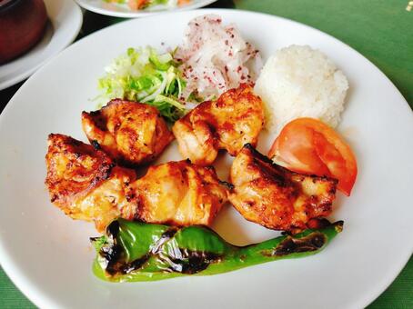 トルコ料理屋のケバブ ケバブ,トルコ料理,鶏肉の写真素材