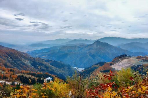 湯沢高原からの展望 湯沢高原からの展望 湯沢高原,紅葉,展望の写真素材
