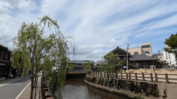 北総の小江戸・佐原の町並みと小野川 北総の小江戸・佐原の町並みと小野川の写真
