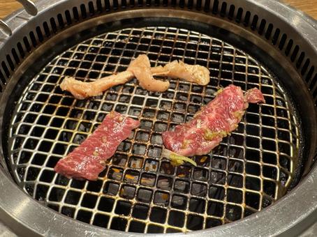 焼肉 焼肉 ハラミ,焼肉,焼くの写真素材