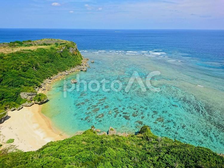 青空-海002 海,沖縄,自然の写真素材