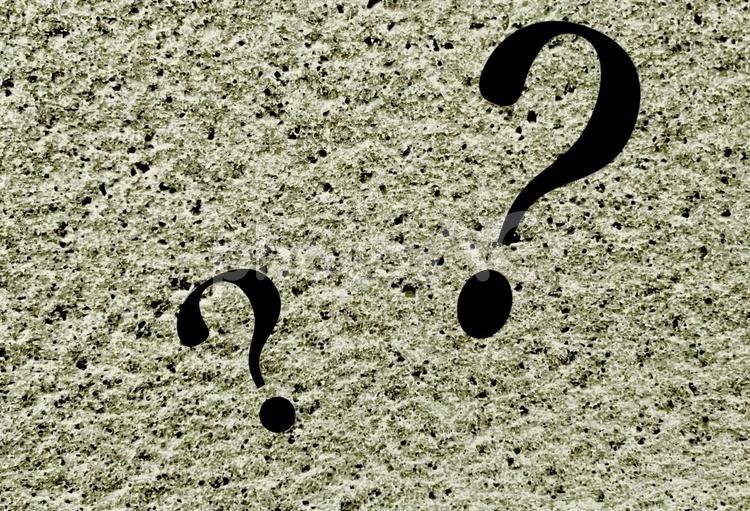 ハテナ？　疑問　コンクリート はてな,ハテナ,コンクリートの写真素材