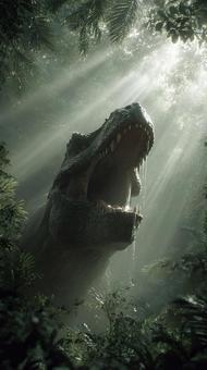 威圧的なT-REXの咆哮 威圧的なT-REXの咆哮の写真