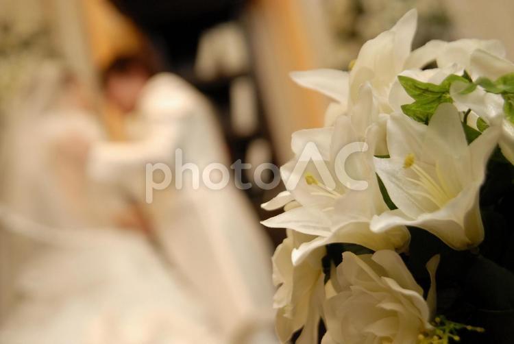 結婚式　誓いのキス ぼかし,ウェディング,キスの写真素材
