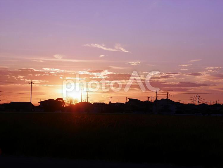 農村の夕暮れ 農村の夕暮れ,農村,夕暮れの写真素材