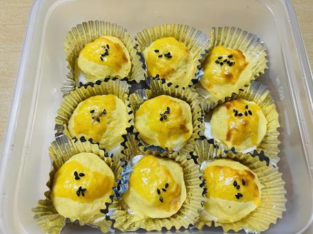 まんまるスイートポテト さつまいも,スイーツ,手作りの写真素材