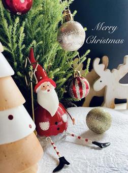 Merry Christmas① クリスマス,オーナメント,サンタクロースの写真素材
