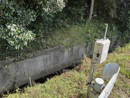 鋳物師川の水位計 鋳物師川の水位計の写真