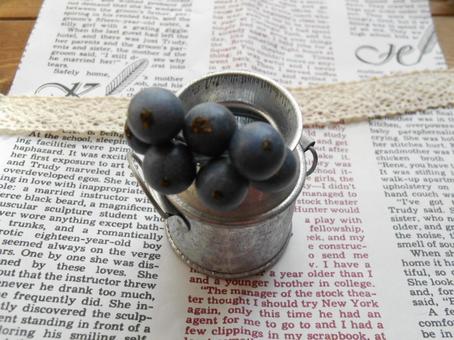 ブルーベリー　缶 インテリア,ブルーベリー,小物の写真素材