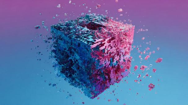 分解される立方体 分解される立方体の写真