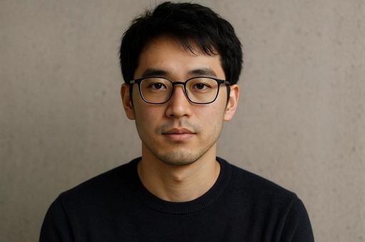眼鏡の日本人男性ポートレート 眼鏡の日本人男性ポートレートの写真