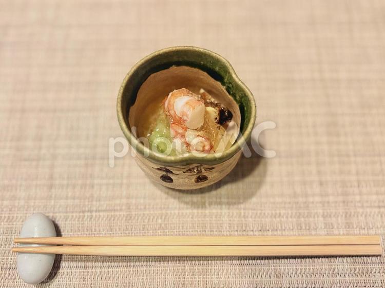 車海老を使った会席料理の小鉢 食べ物,食事,料理の写真素材