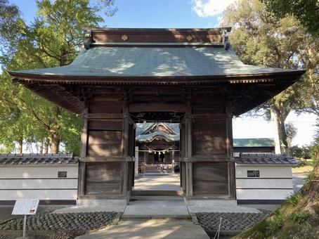 溝口竈門神社・楼門 竈門神社,福岡県筑後市,鬼滅の刃の写真素材