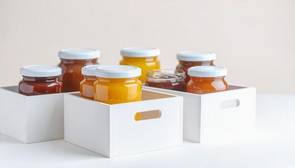 箱の中のジャム 箱の中のジャムの写真