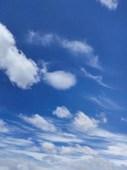 爽やかな青空と白い雲の共演 爽やかな青空と白い雲の共演の写真
