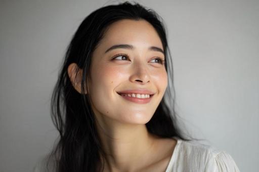 笑顔の美しい日本女性 笑顔の美しい日本女性の写真