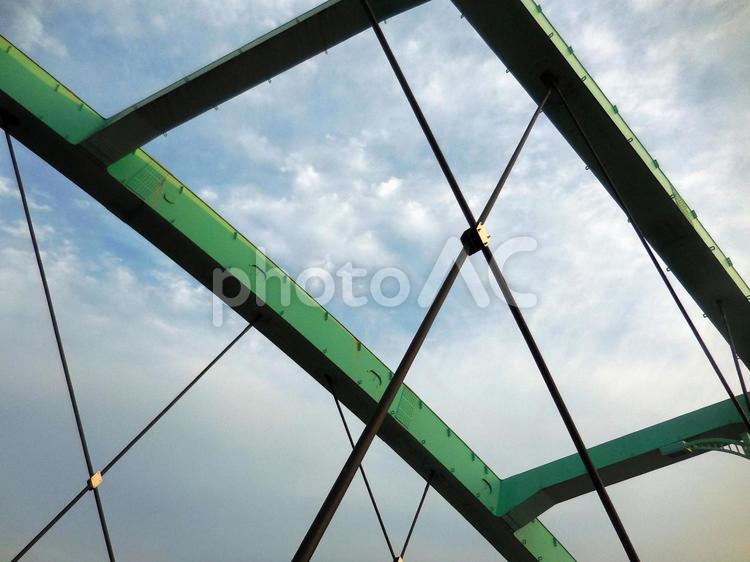 アーチ型鉄橋のクローズアップ写真 橋,鉄橋,アーチの写真素材