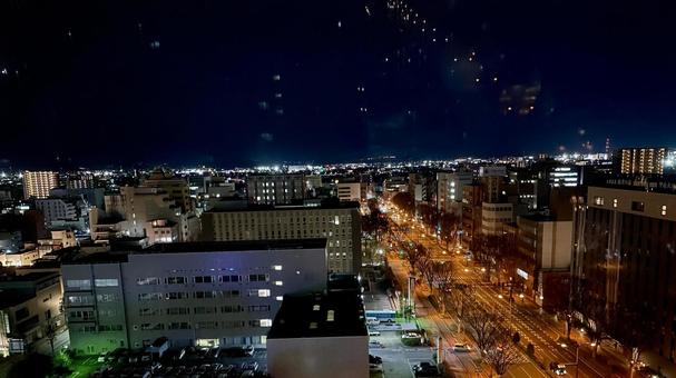甲府街並み 甲府街並み 舞鶴城公園,夜景,景色の写真素材