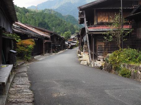 妻籠宿 妻籠宿,中山道,宿場町の写真素材
