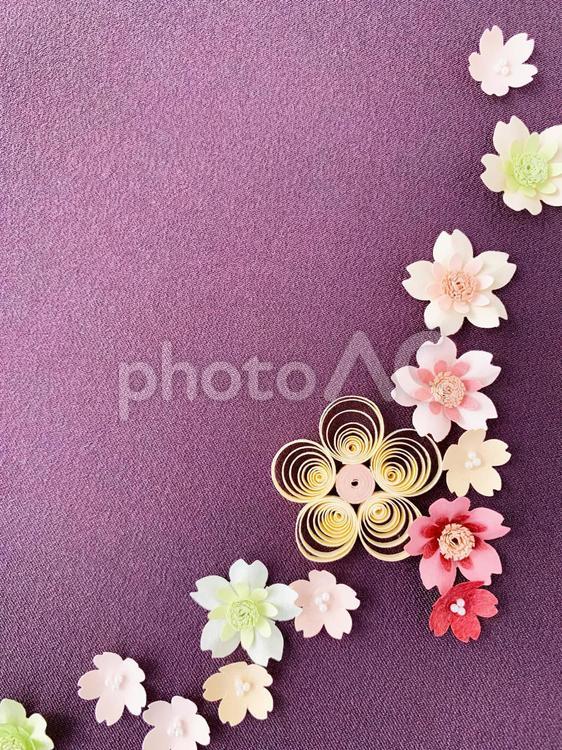 クラフト（さくら）7 ペーパーアート,ペーパークラフト,さくらの写真素材