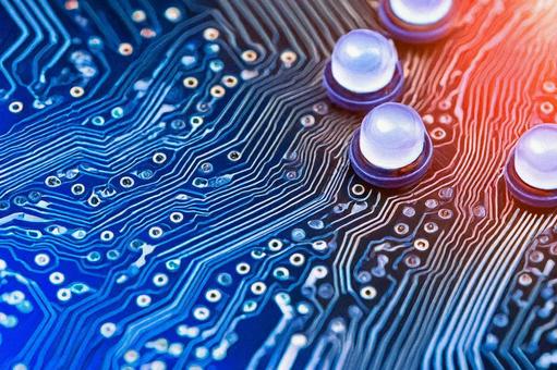 人工知能が動いているような電子回路 人工知能が動いているような電子回路 半導体,集積回路,電子機器の写真素材