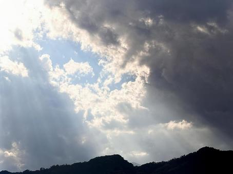 Photo, light, sky, angel ladder, 