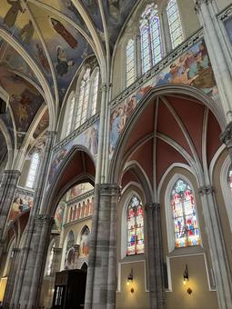 聖ペトロ・聖パウロ副司教座聖堂 教会,ステンドグラス,ヨーロッパの写真素材