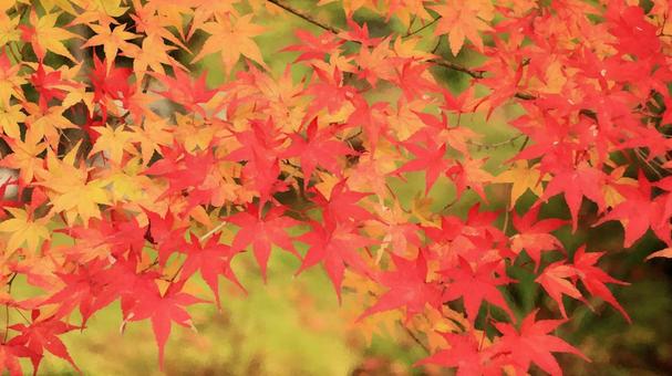 紅葉 水彩画風(画像デフォルメ) 紅葉 水彩画風(画像デフォルメ) 紅葉,秋,もみじの写真素材