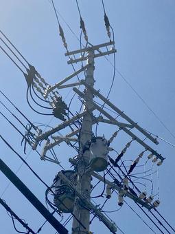 電柱電線7226 電柱電線7226の写真