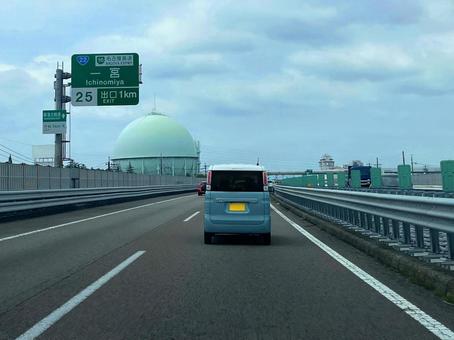 高速道路 高速道路 道路,ドライブ,ドライバー目線の写真素材