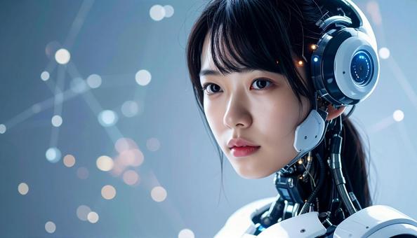 美しい女性型サイボーグ(日本人) 美しい女性型サイボーグ(日本人)の写真