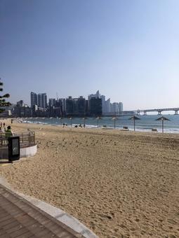 韓国 釜山 広安里 (クァンアルリ) 海 韓国 釜山 広安里 (クァンアルリ) 海 広安里,クァンアルリ,ビーチの写真素材