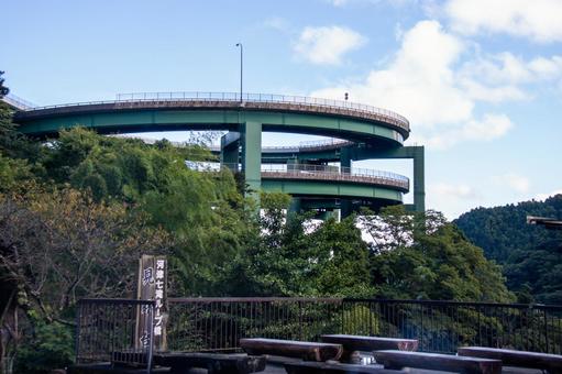 河津ループ橋 河津ループ橋 橋,ループ橋,七滝高架橋の写真素材