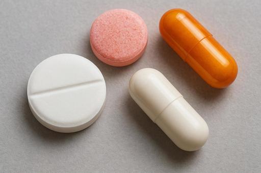 カプセルと錠剤 カプセルと錠剤の写真