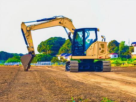 建設機械 建設機械 重機,パワーショベル,ショベルカーの写真素材