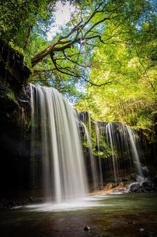 熊本県　鍋ヶ滝の風景 鍋ヶ滝,熊本,滝の写真素材