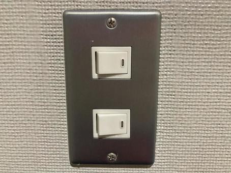 片切りスイッチ　2コ スイッチ,片切りスイッチ,スイッチパネルの写真素材