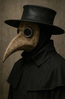 ペストマスクをかぶった人 ペストマスクをかぶった人の写真