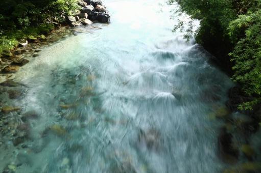 Photo, summer, summer mountain, river flow, 